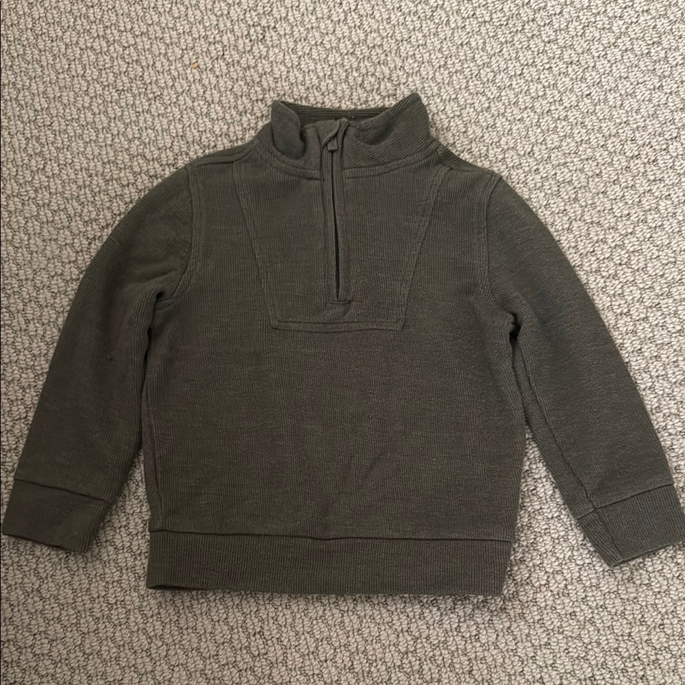 Old Navy Green Sweater with Quarter-Zip Pullover and High Collar